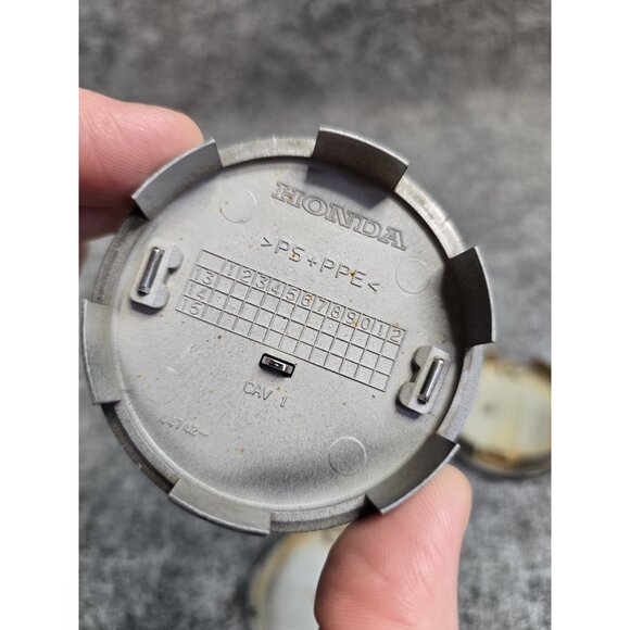 (4)Honda OEM Dark Gray Plastic 2 3/4" 2.75" Center Cap Hub Dust Cover PS+PPE #66 - Picture 8 of 8